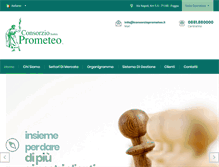 Tablet Screenshot of consorzioprometeo.it